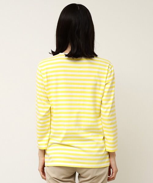 Mademoiselle NON NON / マドモアゼルノンノン Tシャツ | 【定番】ヴィンテージボーダープリント天竺 8分袖Tシャツ | 詳細6