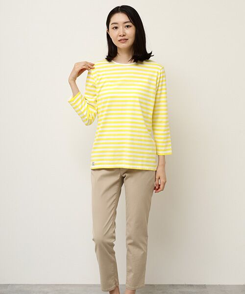 Mademoiselle NON NON / マドモアゼルノンノン Tシャツ | 【定番】ヴィンテージボーダープリント天竺 8分袖Tシャツ | 詳細7