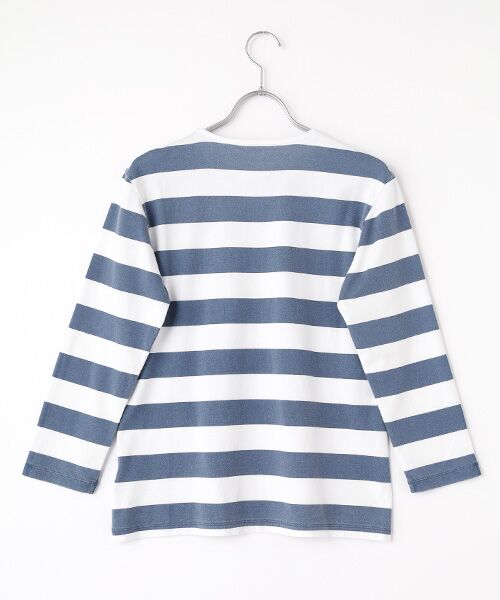 Mademoiselle NON NON / マドモアゼルノンノン Tシャツ | 【定番】ヴィンテージボーダープリント天竺 8分袖Tシャツ | 詳細10