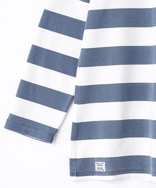 Mademoiselle NON NON / マドモアゼルノンノン Tシャツ | 【定番】ヴィンテージボーダープリント天竺 8分袖Tシャツ | 詳細12