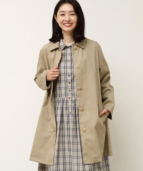 未使用　Drawer コットンムソウツイルコート38　ネイビー AUBETT オーベット 21AW 日本製 DOUBLE CLOTH BAL COLLAR COAT