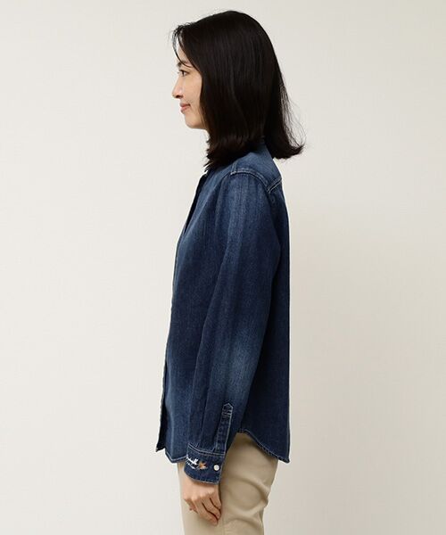 Mademoiselle NON NON / マドモアゼルノンノン シャツ・ブラウス | ナチュラルムラデニム 長袖シャツ | 詳細14