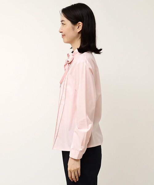 Mademoiselle NON NON / マドモアゼルノンノン シャツ・ブラウス | フェザーブロード液アン＋椿オイル加工 ボータイ長袖ブラウス | 詳細8