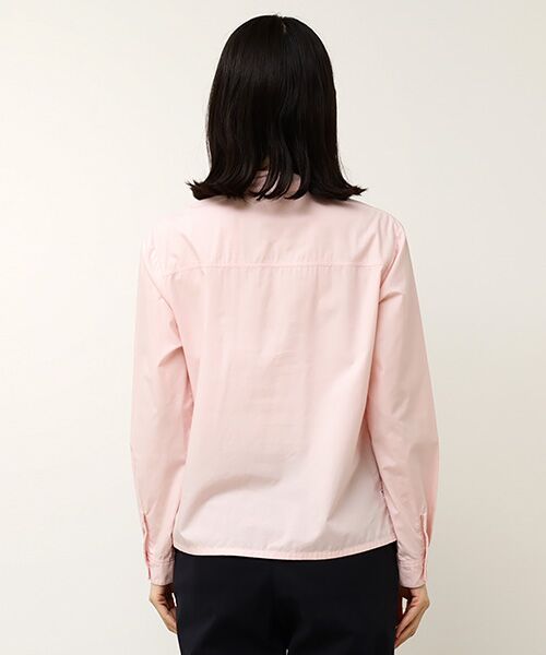 Mademoiselle NON NON / マドモアゼルノンノン シャツ・ブラウス | フェザーブロード液アン＋椿オイル加工 ボータイ長袖ブラウス | 詳細9