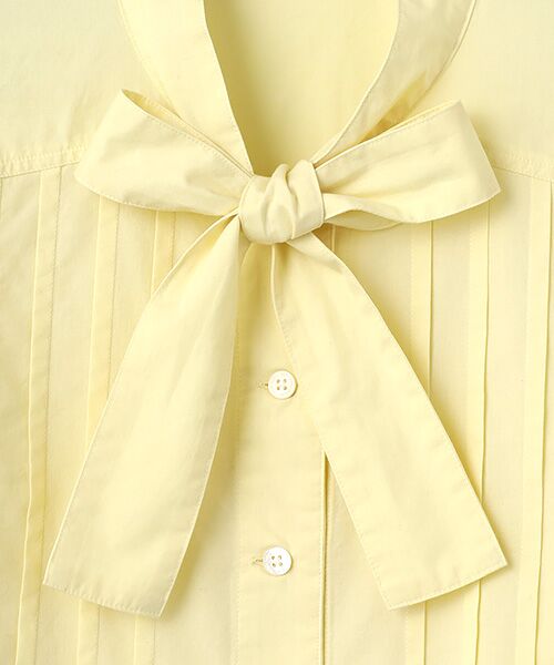 Mademoiselle NON NON / マドモアゼルノンノン シャツ・ブラウス | フェザーブロード液アン＋椿オイル加工 ボータイ長袖ブラウス | 詳細19