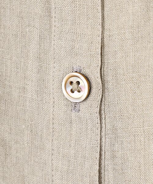 Mademoiselle NON NON / マドモアゼルノンノン シャツ・ブラウス | リネンシャンブレー ノースリーブブラウス | 詳細9