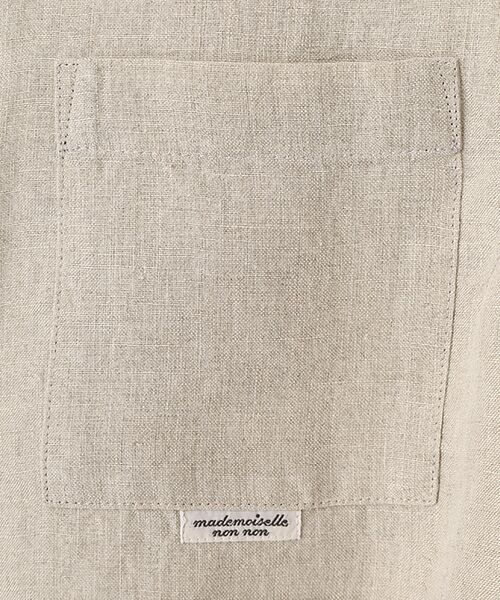 Mademoiselle NON NON / マドモアゼルノンノン シャツ・ブラウス | リネンシャンブレー ノースリーブブラウス | 詳細10