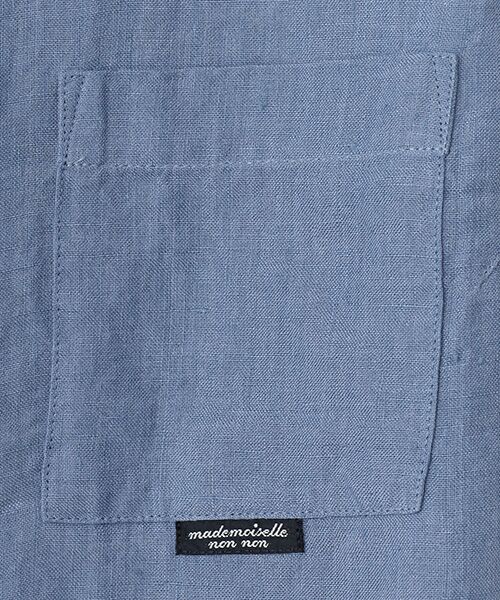Mademoiselle NON NON / マドモアゼルノンノン シャツ・ブラウス | リネンシャンブレー ノースリーブブラウス | 詳細18