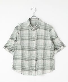 L】【WEB限定】コットンギンガムチェック チュニック