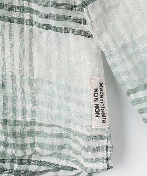 Mademoiselle NON NON / マドモアゼルノンノン シャツ・ブラウス | シャーリング グラデーションチェック柄スタンドフリルブラウス | 詳細3