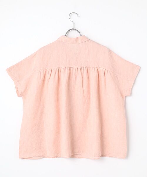 Mademoiselle NON NON / マドモアゼルノンノン シャツ・ブラウス | リネンシャンブレー ドルマン風フレンチスリーブブラウス | 詳細2