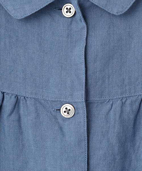 Mademoiselle NON NON / マドモアゼルノンノン シャツ・ブラウス | リネンシャンブレー ドルマン風フレンチスリーブブラウス | 詳細7