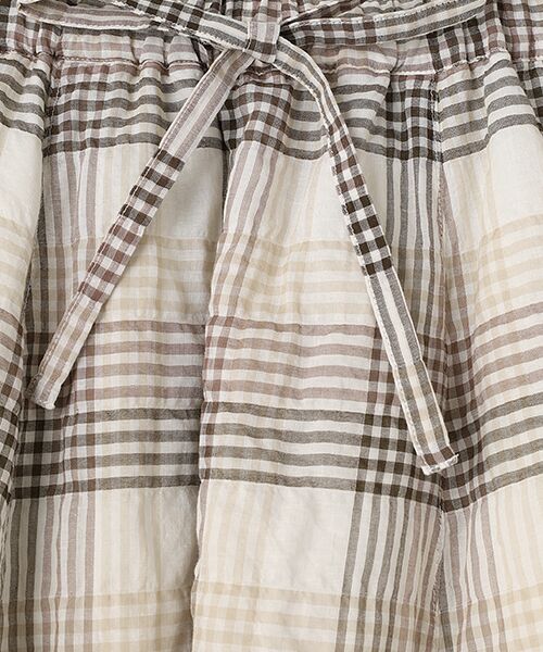 Mademoiselle NON NON / マドモアゼルノンノン ロング・マキシ丈スカート | シャーリング グラデーションチェック柄ギャザースカート | 詳細1