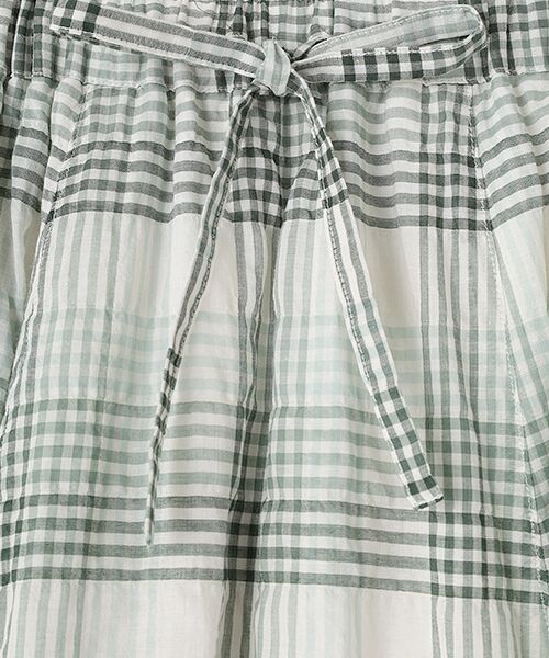 Mademoiselle NON NON / マドモアゼルノンノン ロング・マキシ丈スカート | シャーリング グラデーションチェック柄ギャザースカート | 詳細2