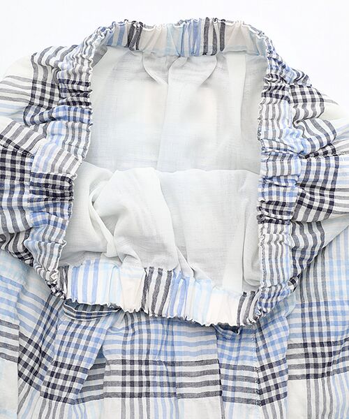 Mademoiselle NON NON / マドモアゼルノンノン ロング・マキシ丈スカート | シャーリング グラデーションチェック柄ギャザースカート | 詳細6