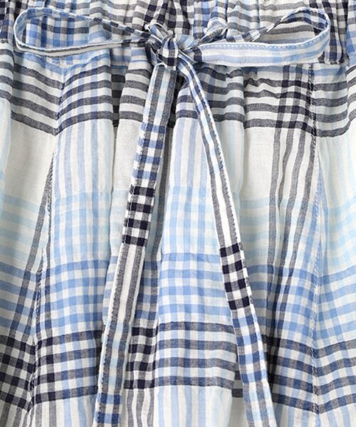 Mademoiselle NON NON / マドモアゼルノンノン ロング・マキシ丈スカート | シャーリング グラデーションチェック柄ギャザースカート | 詳細7