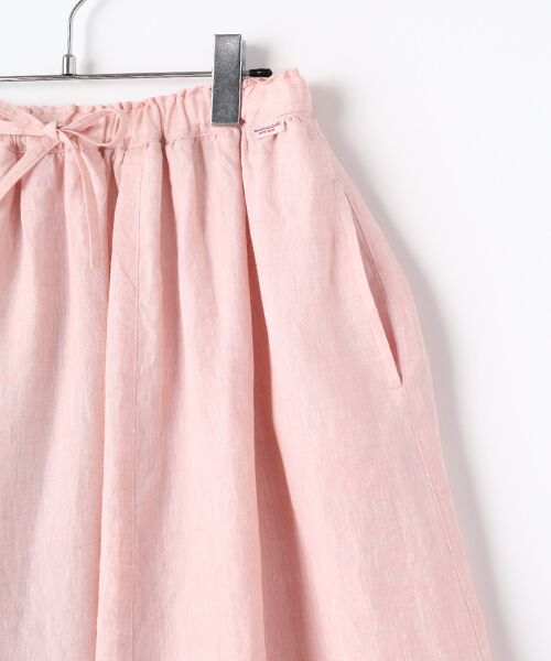 Mademoiselle NON NON / マドモアゼルノンノン ロング・マキシ丈スカート | リネンシャンブレー ギャザーフレアースカート | 詳細2