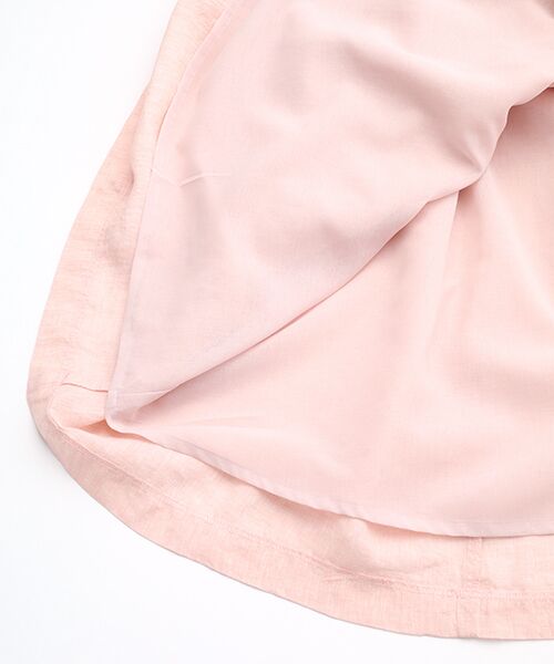 Mademoiselle NON NON / マドモアゼルノンノン ロング・マキシ丈スカート | リネンシャンブレー ギャザーフレアースカート | 詳細5