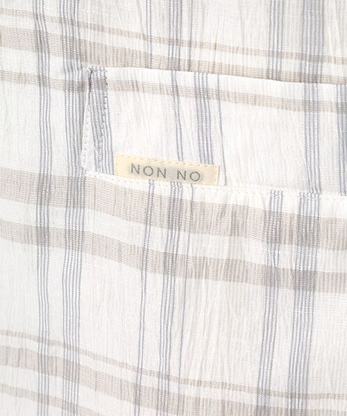 Mademoiselle NON NON / マドモアゼルノンノン シャツ・ブラウス | ストライプ＆チェックワッシャー 下がり衿シャツジャケット | 詳細5