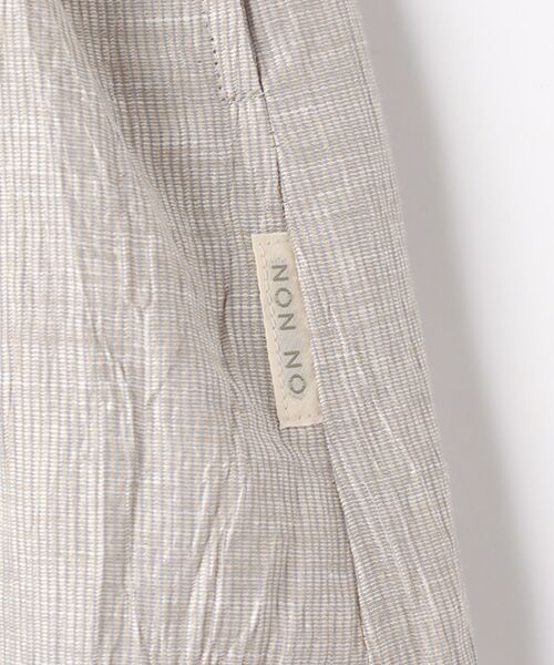 Mademoiselle NON NON / マドモアゼルノンノン ロング・マキシ丈スカート | ストライプ＆チェックワッシャー タック＆ギャザーライトロングスカート | 詳細11