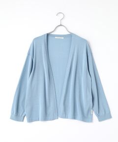 Mademoiselle NON NON / マドモアゼルノンノン カーディガン・ボレロ | コンパクト天竺 ノーカラーカーディガン