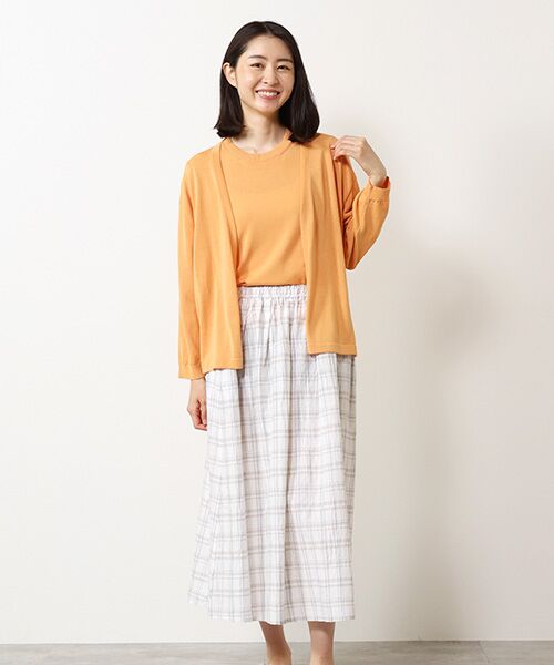 Mademoiselle NON NON / マドモアゼルノンノン カーディガン・ボレロ | コンパクト天竺 ノーカラーカーディガン | 詳細6