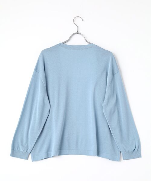 Mademoiselle NON NON / マドモアゼルノンノン カーディガン・ボレロ | コンパクト天竺 ノーカラーカーディガン | 詳細7