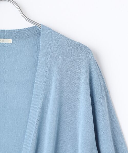 Mademoiselle NON NON / マドモアゼルノンノン カーディガン・ボレロ | コンパクト天竺 ノーカラーカーディガン | 詳細8