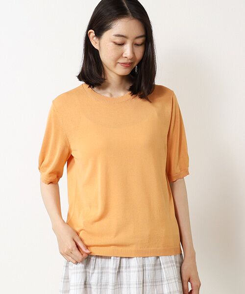 Mademoiselle NON NON / マドモアゼルノンノン ニット・セーター | コンパクト天竺 クルーネックプルオーバー | 詳細6