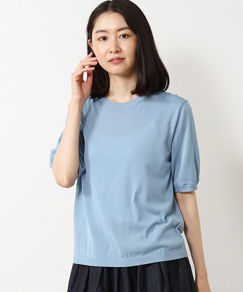 Mademoiselle NON NON / マドモアゼルノンノン ニット・セーター | コンパクト天竺 クルーネックプルオーバー | 詳細12