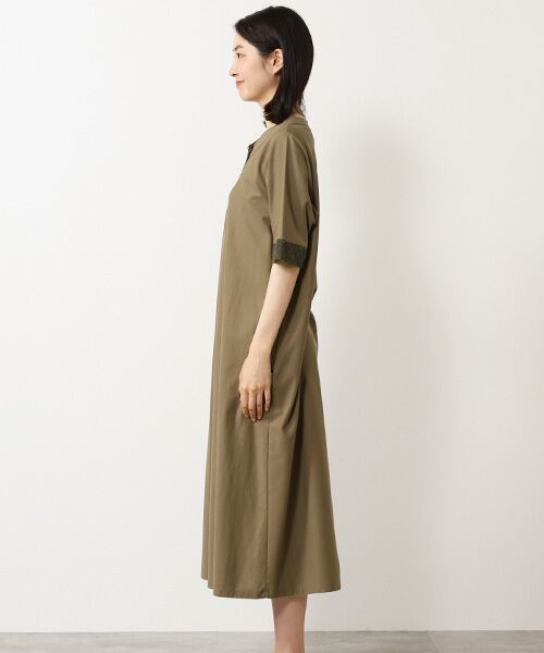 Mademoiselle NON NON / マドモアゼルノンノン ロング・マキシ丈ワンピース | 綿麻ハイゲージ レーシースリーブワンピース | 詳細10