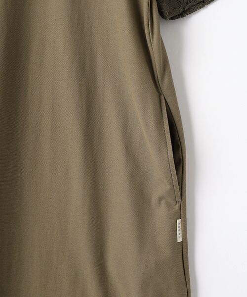 Mademoiselle NON NON / マドモアゼルノンノン ロング・マキシ丈ワンピース | 綿麻ハイゲージ レーシースリーブワンピース | 詳細3