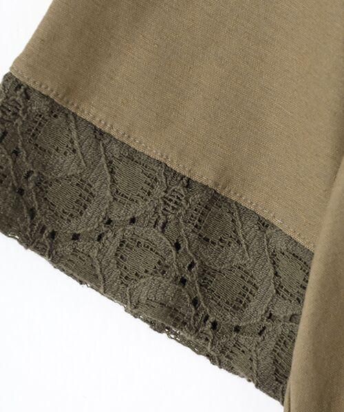 Mademoiselle NON NON / マドモアゼルノンノン ロング・マキシ丈ワンピース | 綿麻ハイゲージ レーシースリーブワンピース | 詳細7