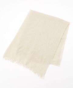 プラージュ　right fur crescent ストール　ベージュ スフレニットフリンジマフラーニットマフラー ボリューム