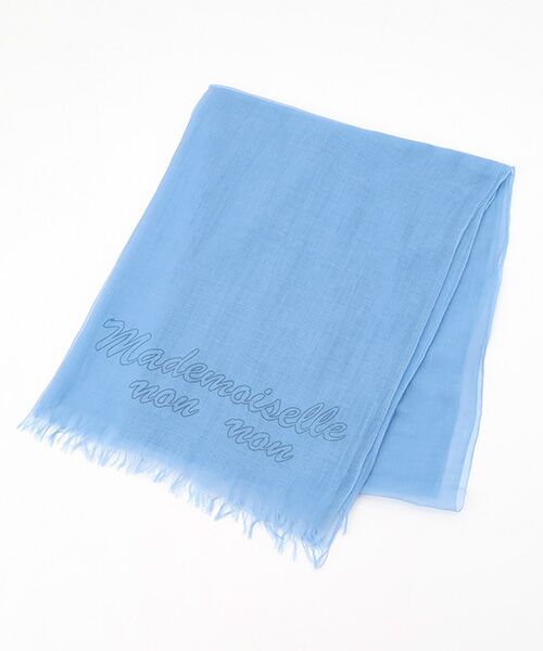 Mademoiselle NON NON / マドモアゼルノンノン マフラー・ショール・スヌード・ストール | オーガニックアルティメイトピマボタニカルダイストール（ガーデニアブルー）