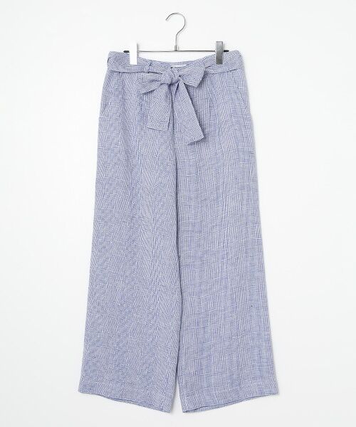 Mademoiselle NON NON / マドモアゼルノンノン その他パンツ | 水撚り千鳥＆グレンチェックパンツ（ブルーグレンチェック）