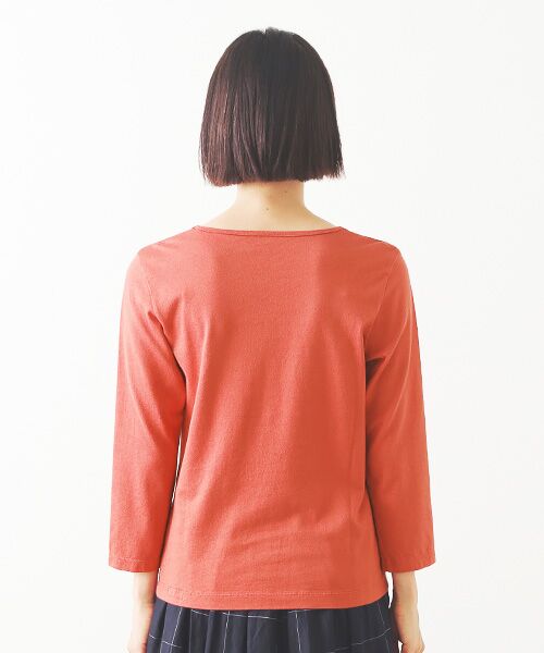Mademoiselle NON NON / マドモアゼルノンノン カットソー | スーピマ甘撚天竺 スクエアネックカットソー | 詳細5