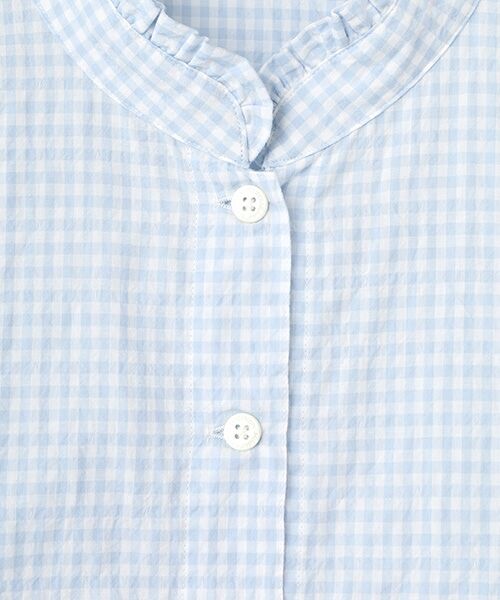 Mademoiselle NON NON / マドモアゼルノンノン シャツ・ブラウス | シャーリング スタンドフリルチェックブラウス | 詳細11