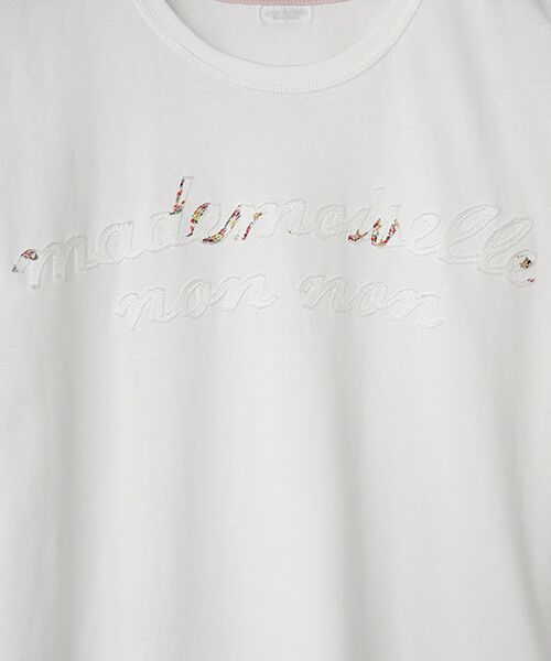 Mademoiselle NON NON / マドモアゼルノンノン Tシャツ | エアーコットン天竺 ロゴアップリケTシャツ | 詳細1