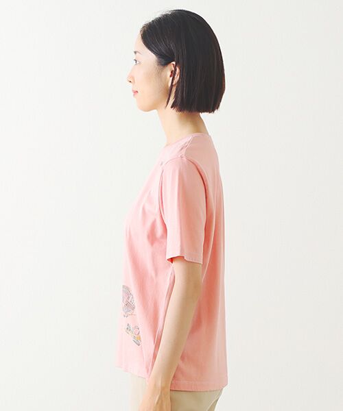 エアーコットン天竺 くま&パリの街並みプリントTシャツ （T