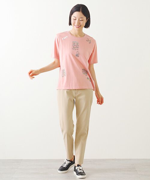マドモアゼルノンノン　セーリングボートプリント 半袖Tシャツ 0612191631_6486f07fa9680.jpg