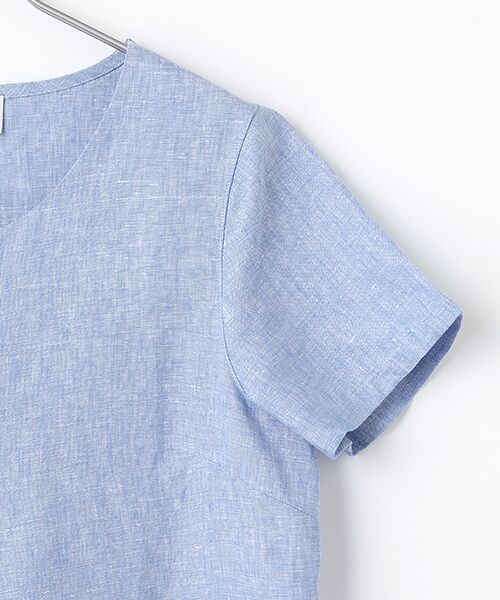 Mademoiselle NON NON / マドモアゼルノンノン ミニ丈・ひざ丈ワンピース | ＜DANI＞ダニ  センターボックスタックリネンワンピース | 詳細2