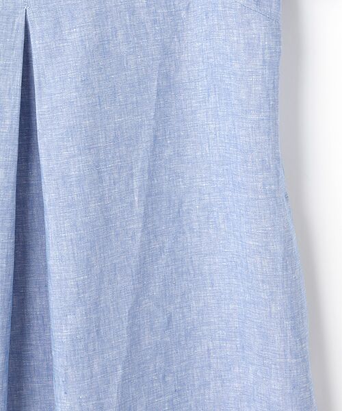 Mademoiselle NON NON / マドモアゼルノンノン ミニ丈・ひざ丈ワンピース | ＜DANI＞ダニ  センターボックスタックリネンワンピース | 詳細3