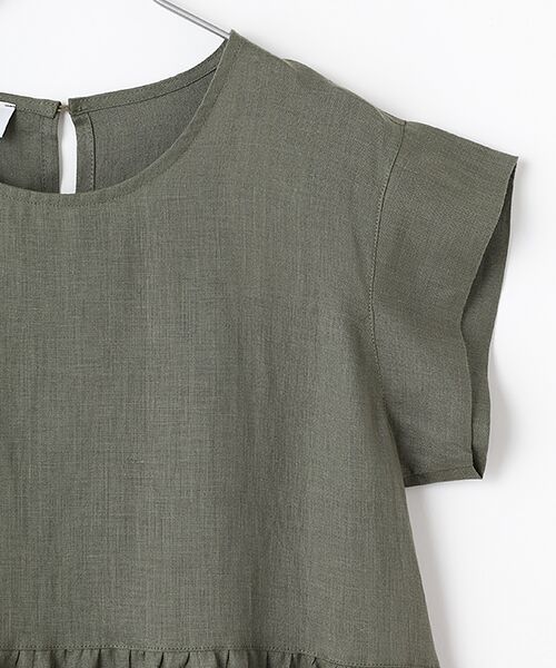 Mademoiselle NON NON / マドモアゼルノンノン ミニ丈・ひざ丈ワンピース | ＜DANI＞ダニ  リネンギャザーワンピース | 詳細2