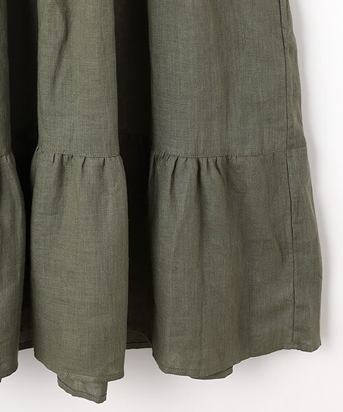 Mademoiselle NON NON / マドモアゼルノンノン ミニ丈・ひざ丈ワンピース | ＜DANI＞ダニ  リネンギャザーワンピース | 詳細4