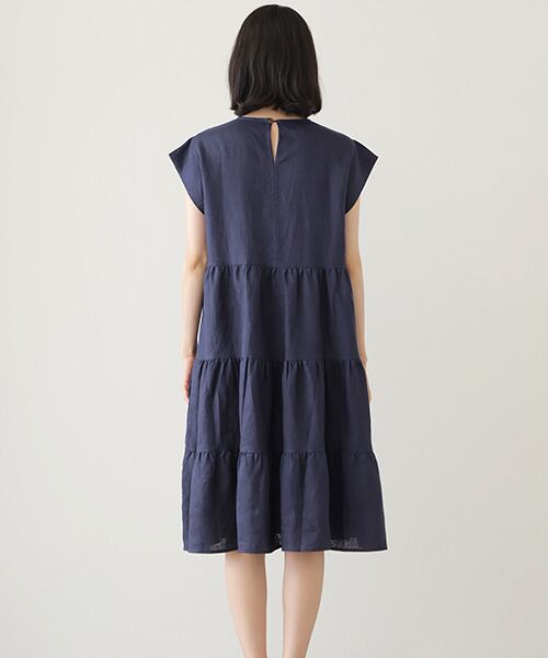Mademoiselle NON NON / マドモアゼルノンノン ミニ丈・ひざ丈ワンピース | ＜DANI＞ダニ  リネンギャザーワンピース | 詳細10