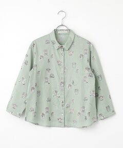 マドモアゼルノンノン リネン シャツ 長袖 ココナッツボタン 野菜柄 着心地のよいリネンシャツ | マドモアゼルノンノン | 松坂屋静岡
