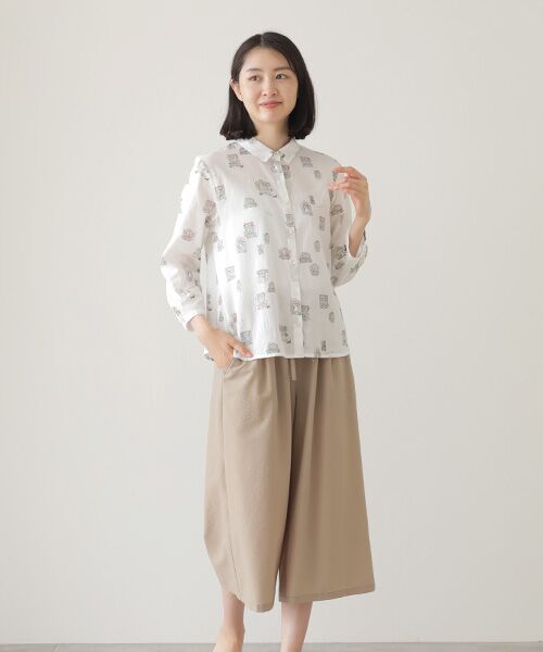 ブラウス シャツ Memoria プリントブラウス レディース Demi-Luxe BEAMS ブラウス シャツ 「セレモニー・フォーマル
