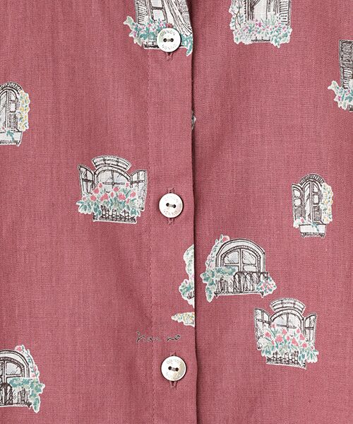 Mademoiselle NON NON / マドモアゼルノンノン シャツ・ブラウス | 綿麻ローン ウィンドウボックスプリントブラウス | 詳細7