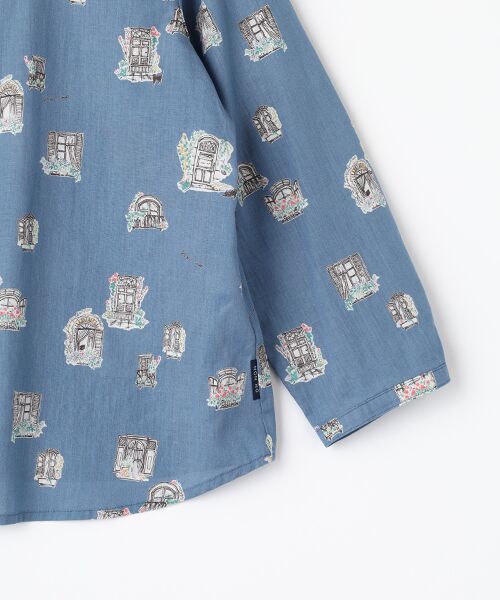 Mademoiselle NON NON / マドモアゼルノンノン シャツ・ブラウス | 綿麻ローン ウィンドウボックスプリントブラウス | 詳細10